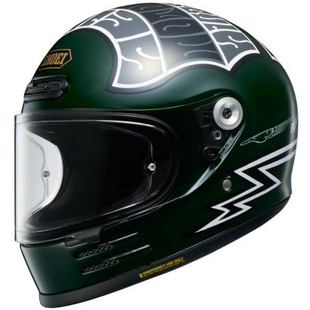 Casco Shoei Glamster 06 vintage Heiwa TC4 verde e nero