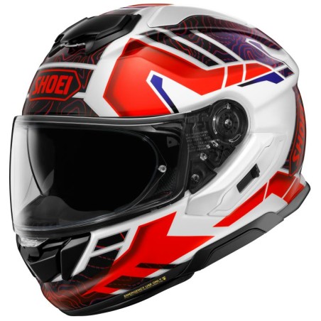 Casco Shoei GT Air 3 Hike TC-10 bianco, blu e rosso