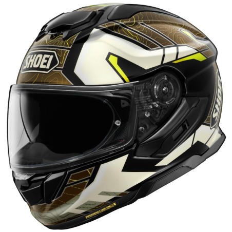 Casco Shoei GT Air 3 Hike TC-10 bianco, marrone e giallo