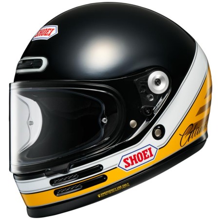 Casco Shoei Glamster 06 vintage Abiding TC3 nero, giallo e bianco