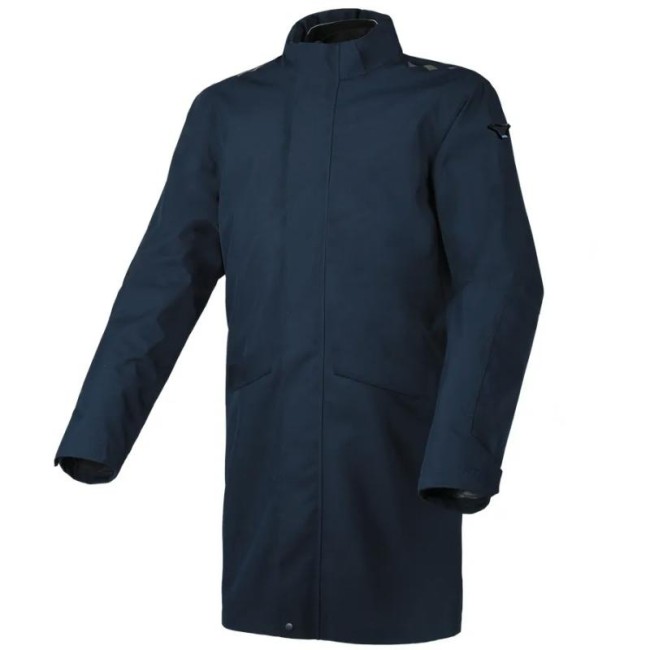 Trench antipioggia Macna Skye lungo blu scuro