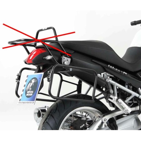 Coppia telai laterali neri Hepco & Becker Lock It per BMW R1200R 06-10