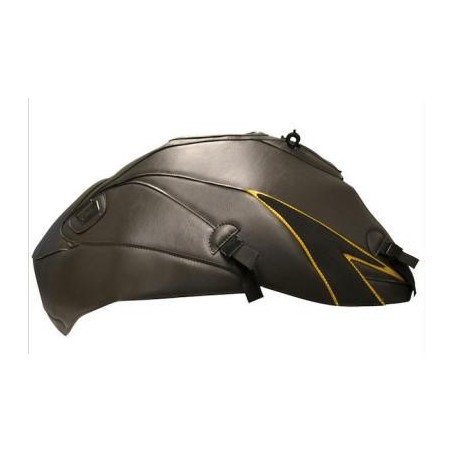 Copriserbatoio Bagster per Honda CB 1000R 08-17 in similpelle grigio cielo, nero opaco e oro