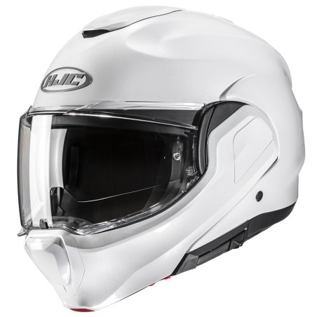 Casco ribaltabile HJC F100 monocolore bianco lucido