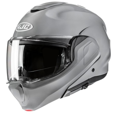 Casco ribaltabile HJC F100 monocolore grigio lucido