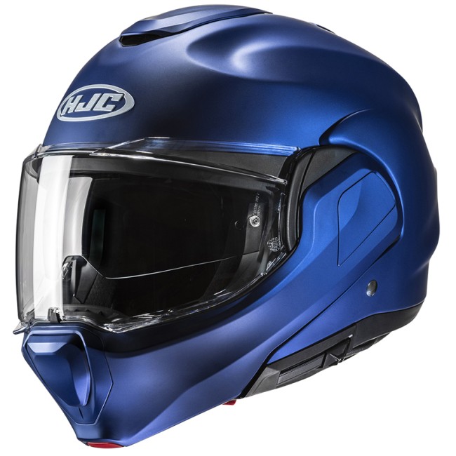 Casco ribaltabile HJC F100 monocolore blu metal opaco