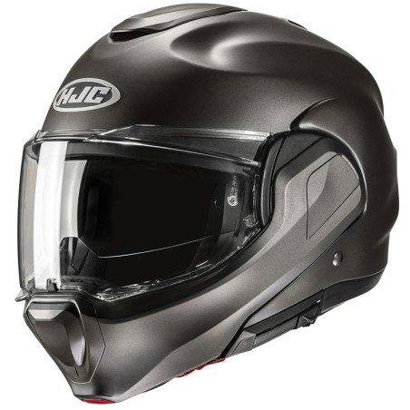 Casco ribaltabile HJC F100 monocolore titanio opaco