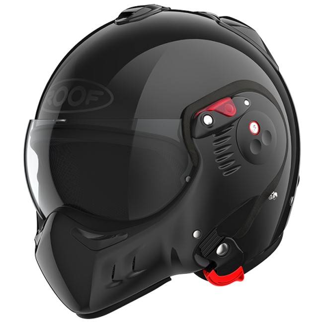 Casco modulare Roof Boxer Alpha monocolore nero lucido