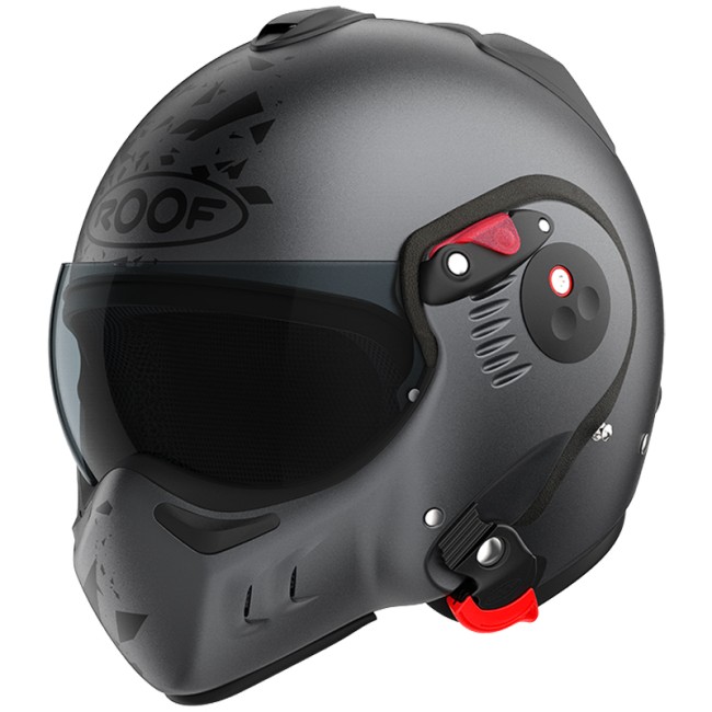 Casco modulare Roof Boxer Alpha Blackstar grafite e nero opaco