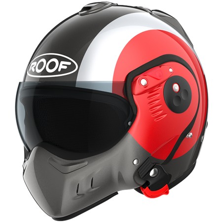 Casco modulare Roof Boxer Alpha Focus grigio e rosso