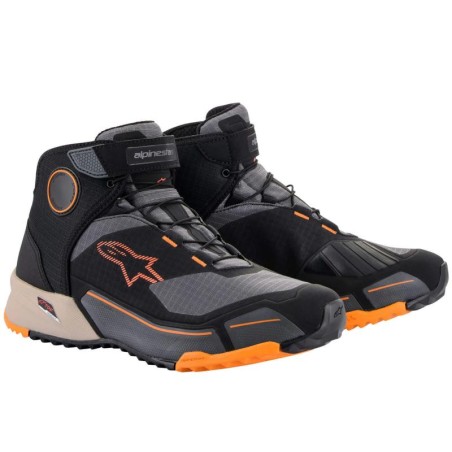 Scarpe da moto Alpinestars CR-X Drystar nere e arancio