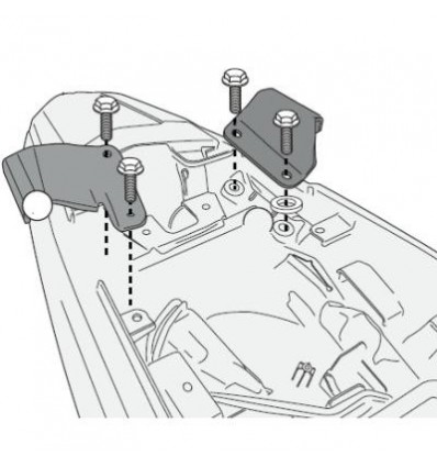 Kit Givi 1121KIT specifico per portavaligie laterali PLX1121 su Honda CB500X e NX 500