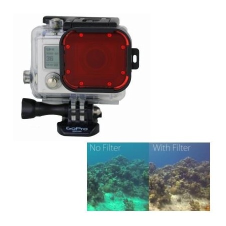 Filtro PolarPro Aqua3 rosso in vetro per GoPro Hero3