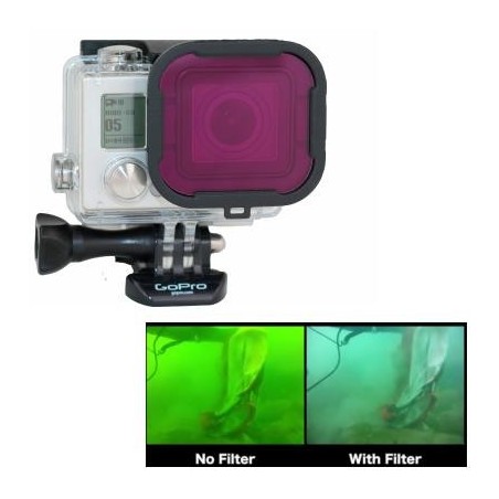 Filtro PolarPro Aqua3+ magenta in vetro per GoPro Hero3