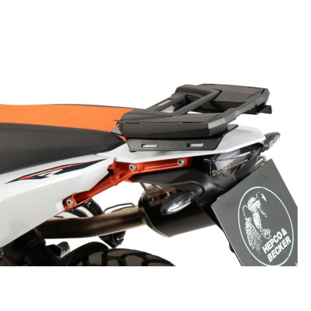 Portapacchi nero Hepco & Becker Easy Rack per attacco originale per KTM 890 Adventure dal 2023