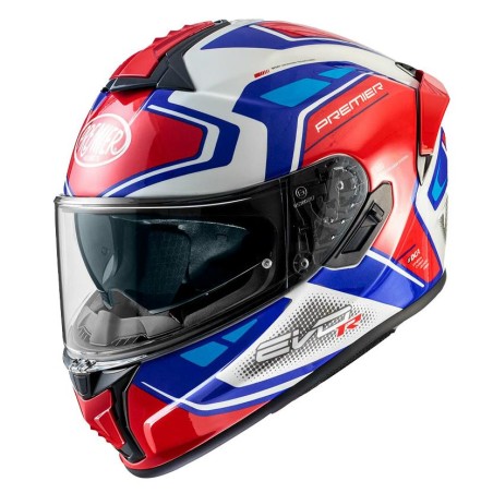 Casco integrale Premier Evoluzione RR13 rosso blu e bianco