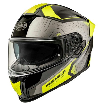 Casco integrale Premier Evoluzione SP Y BM nero argento e giallo