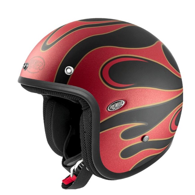 Casco Premier Jet Classic FR 2 BM nero rosso opaco