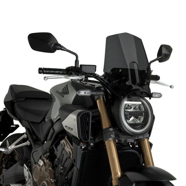 Cupolino Puig Sport fumè scuro per Honda CB 650R dal 2024