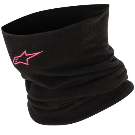 Collare Alpinestars Neck Warmer in micropile nero e fucsia