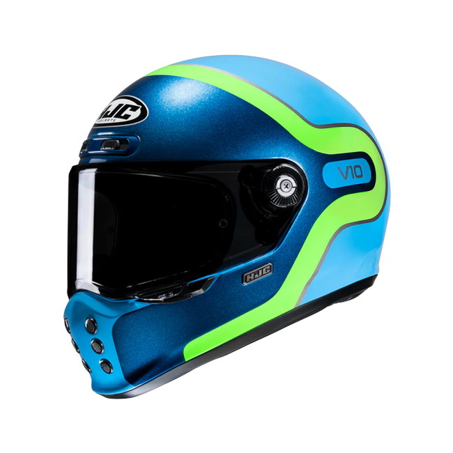 Casco HJC V10 Grape MC24 blu, verde e azzurro