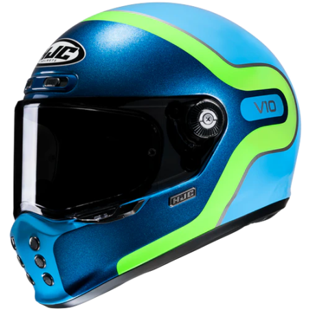 Casco HJC V10 Grape MC24 blu, verde e azzurro