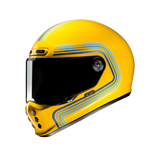 Casco HJC V10 Foni MC3 giallo, blu e azzurro