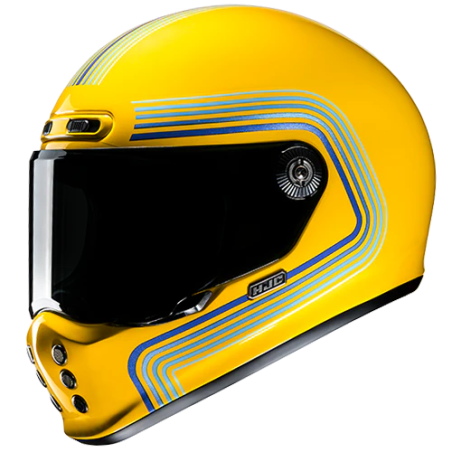 Casco HJC V10 Foni MC3 giallo, blu e azzurro