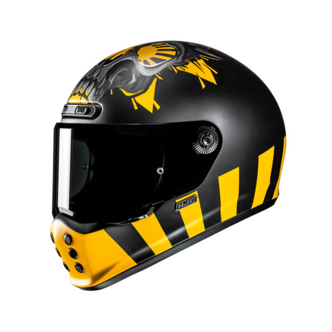 Casco HJC V10 Crania giallo nero e grigio