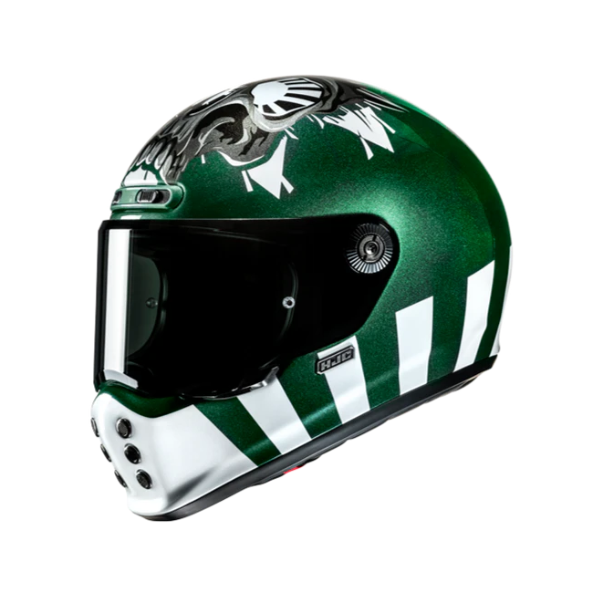 Casco HJC V10 Crania MC4 verde e bianco