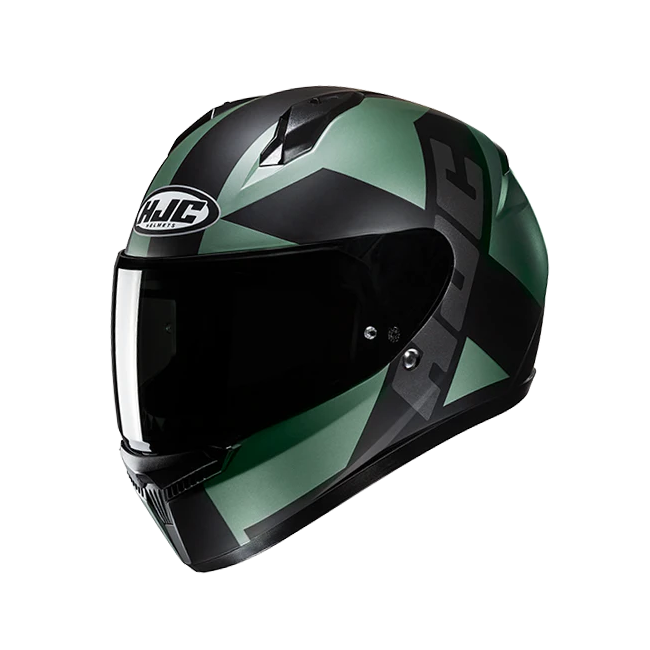 Casco integrale HJC C10 Tez MC4SF nero e verde scuro