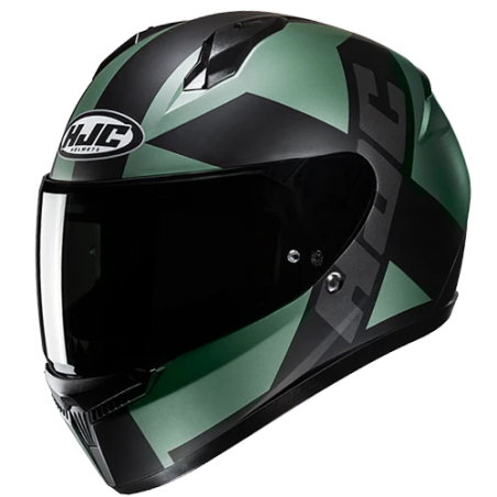 Casco integrale HJC C10 Tez MC4SF nero e verde scuro