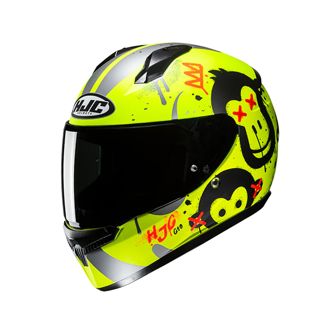 Casco integrale HJC C10 Geti giallo fluo, nero e grigio