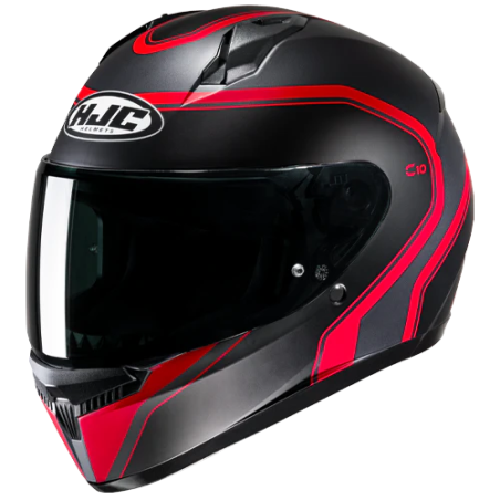 Casco integrale HJC C10 Elie nero, rosso e grigio opachi