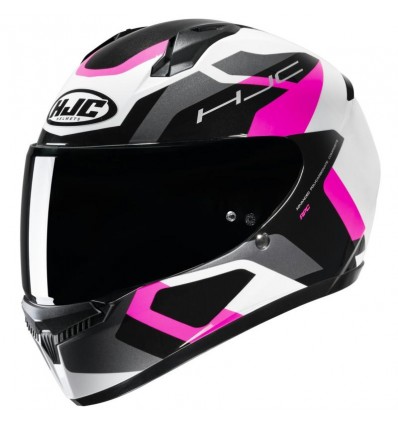 Casco integrale HJC C10 Tins bianco, nero e rosa