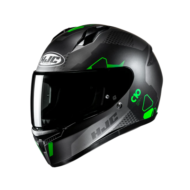 Casco integrale HJC C10 Aspa grigio, nero e verde opachi