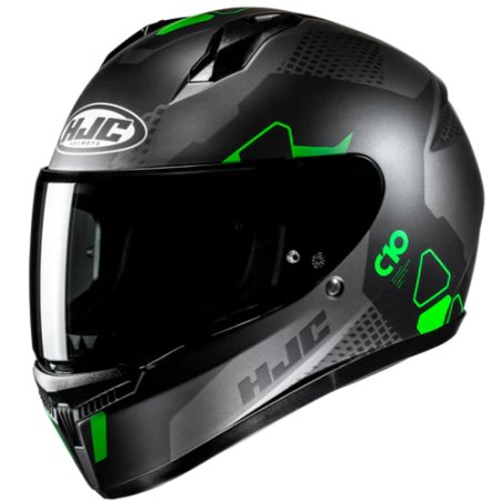 Casco integrale HJC C10 Aspa grigio, nero e verde opachi