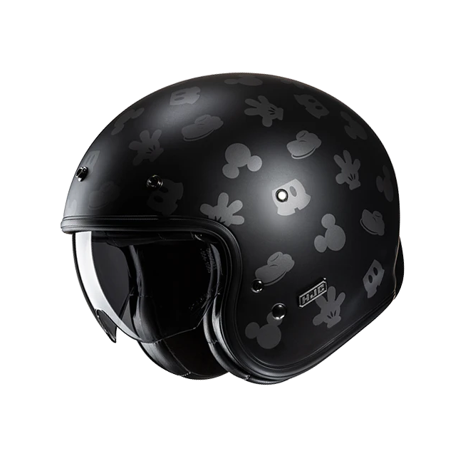 Casco Jet HJC V31 Disney Mickey nero e grigio