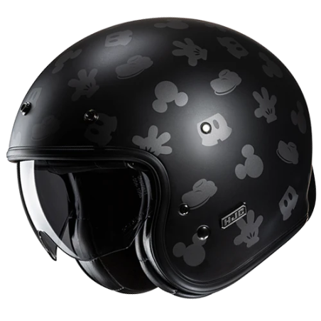 Casco Jet HJC V31 Disney Mickey nero e grigio