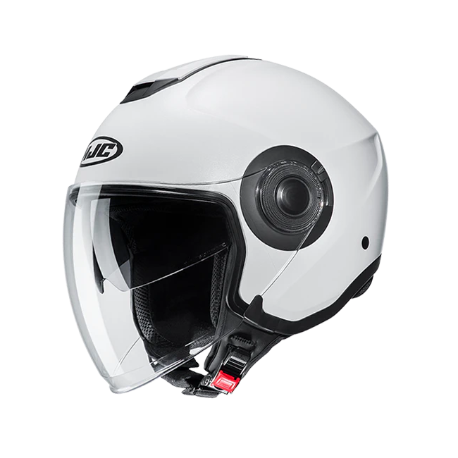 Casco Jet HJC i40N doppia visiera monocolore bianco perla