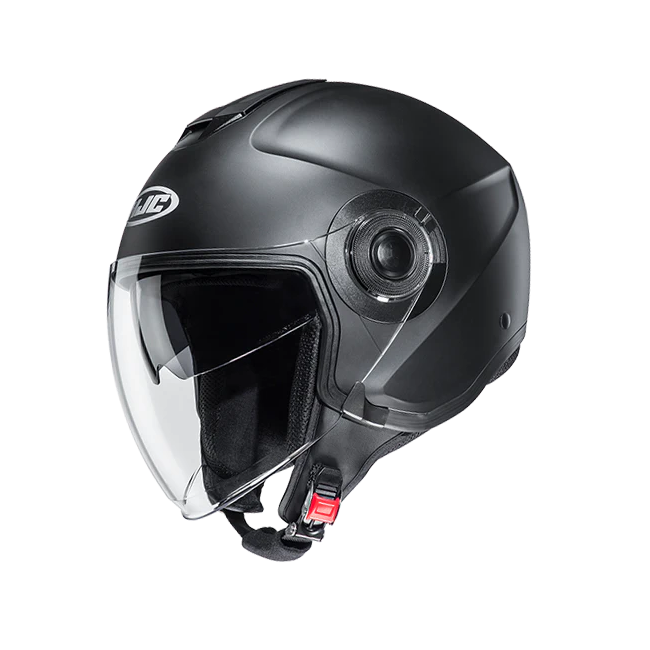 Casco Jet HJC i40N doppia visiera monocolore nero opaco