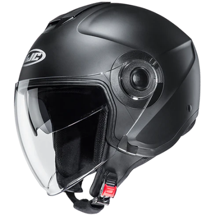 Casco Jet HJC i40N doppia visiera monocolore nero opaco