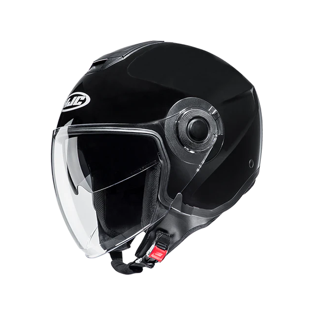 Casco Jet HJC i40N doppia visiera monocolore nero metallizzato