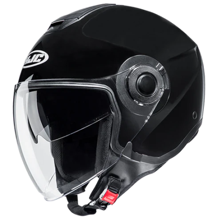 Casco Jet HJC i40N doppia visiera monocolore nero metallizzato