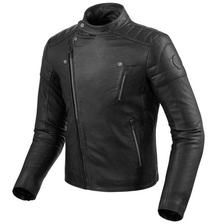 Giacca da moto in pelle Revit Vaughn nera