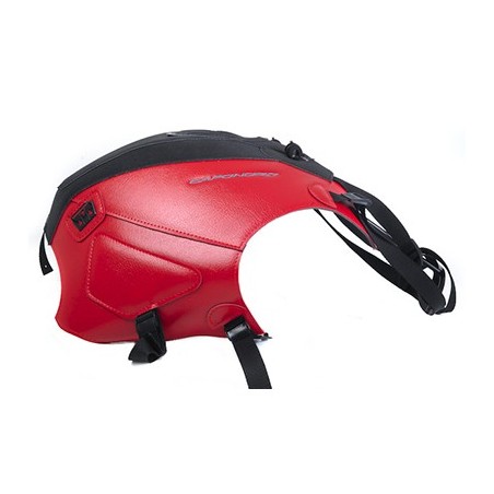 Copriserbatoio Bagster per Aprilia Caponord 1200 in similpelle nero opaco e rosso