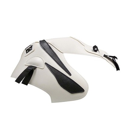 Copriserbatoio Bagster per Honda CBF 125 09-14 in similpelle bianco con triangolo nero