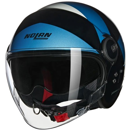 Casco Nolan N21 Visor 06 Tangente 353 nero, blu e azzurro