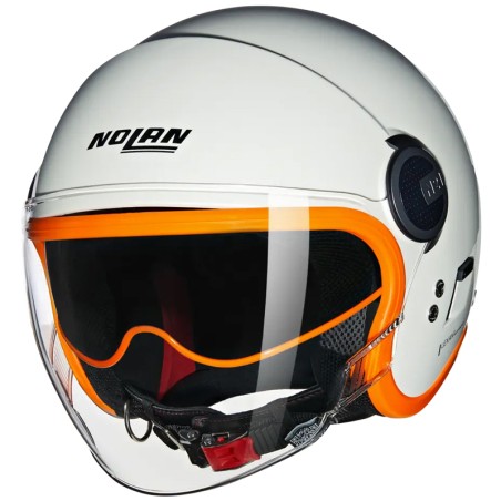 Casco Nolan N21 Visor 06 Ocio 347 bianco e arancio