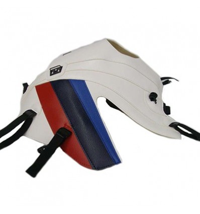 Copriserbatoio Bagster per Honda CBR500 R 13-14 in similpelle bianco deco rosso e blu baltico